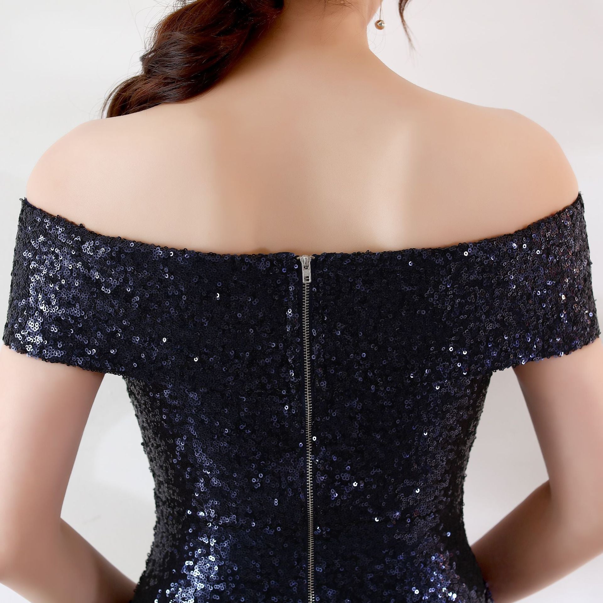 Robe de fête d'anniversaire Slimming Host Robe longue