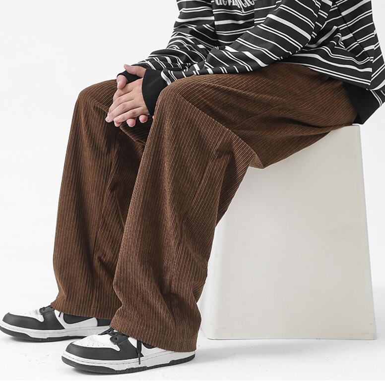 Pantalons de cordourie lisse et épaisse doublés de polaire