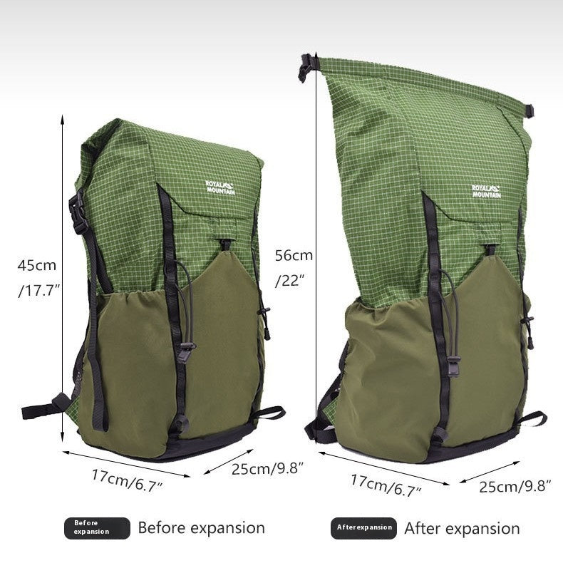 Outdoor Lightweight Curved Edge pliable Storage sac à dos 25L