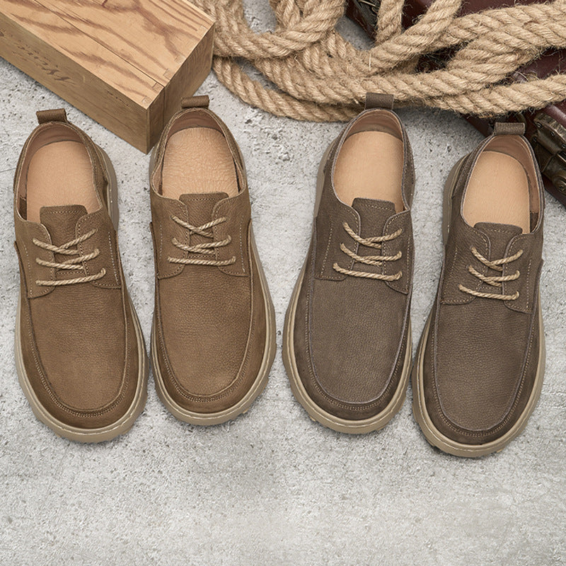 Hommes Dentelle-Up Vintage Chaussures avec semelle solide
