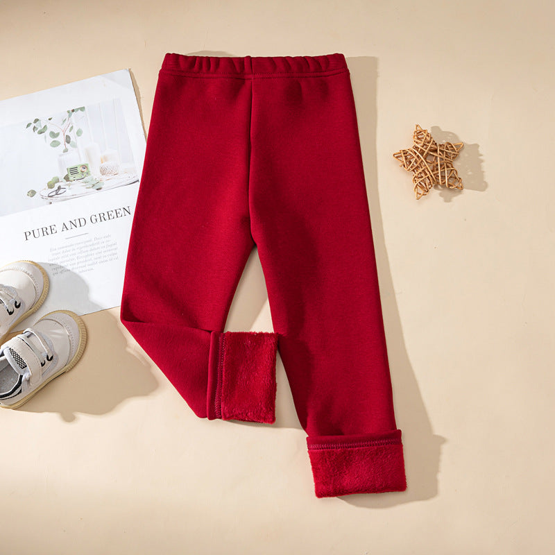 Pantalons d'enfants d'une épaisseur extra-faible doublés de polaire
