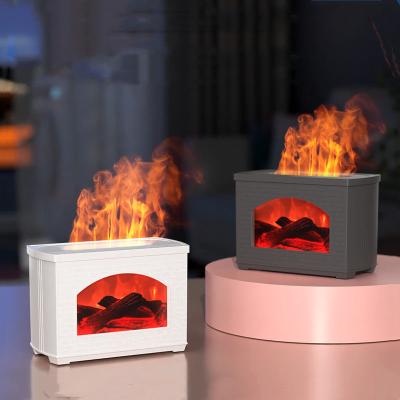 Humidificateur à effet lumineux de flamme simulé pour usage domestique