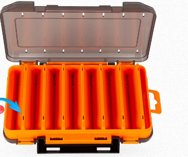 Boîte de stockage d'appât double couche multifonctionnelle