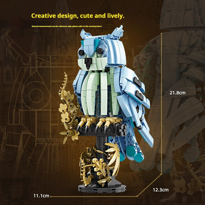 Bâtiment Block Owl lampe de table ornement enfants Assemblage éducatif jouet