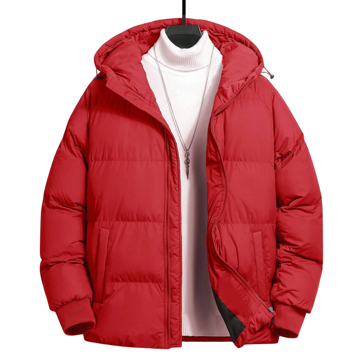 Vêtements de coton pour hommes d'hiver épais à capuche et chaud polyvalent Casual