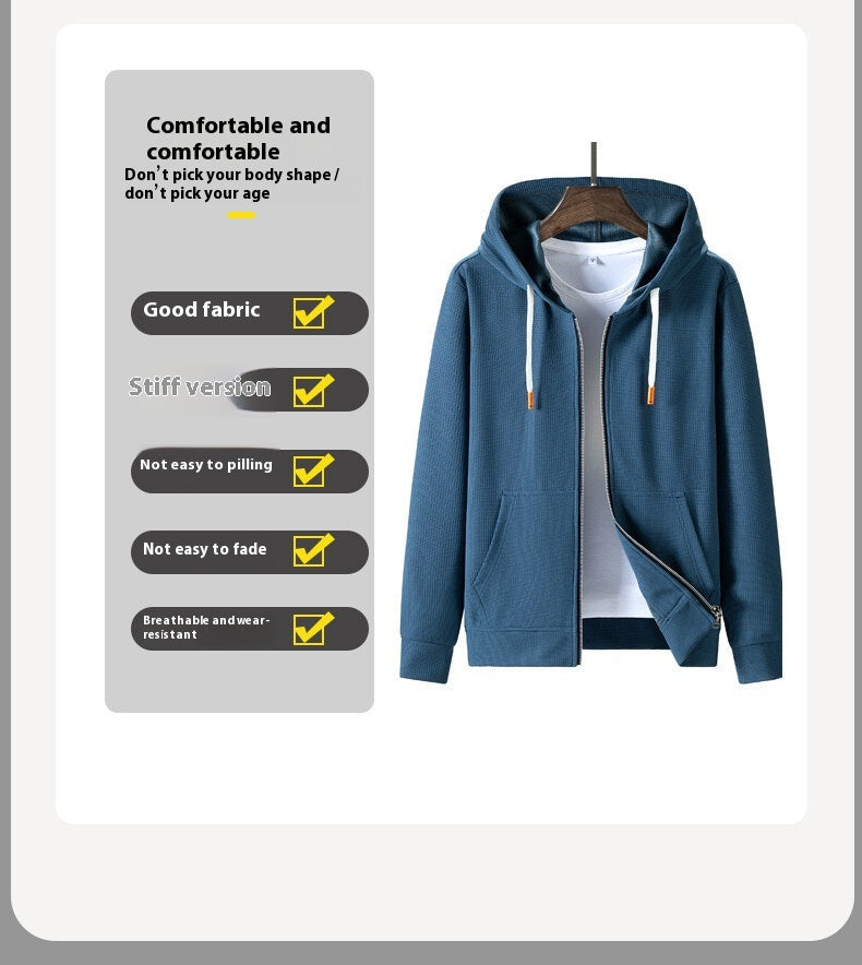 Tendance de mode homme Waffle à capuche Casual Sports Suit
