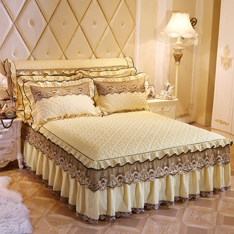 Jupe de lit en dentelle matelassée épaissée Plus coton Couverture de lit Simmons