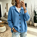 Cardigan tricoté avec boutons Et des vêtements de dessus pour femmes Lapel