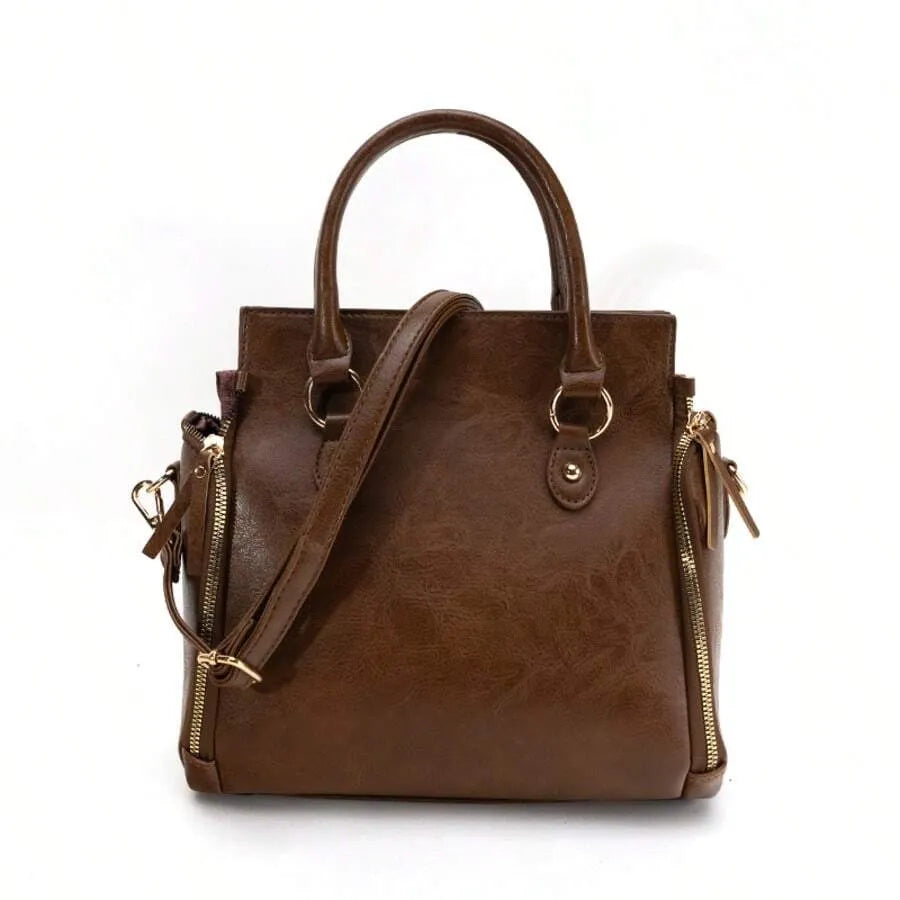 Ladies Vintage Tote Bag - Sac à main de grande capacité avec plusieurs poches