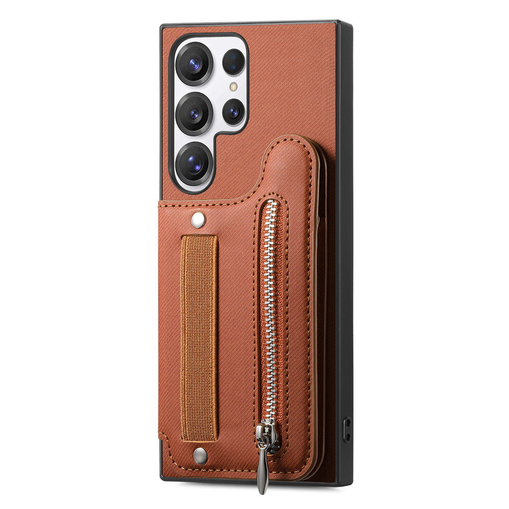 Porte-cartes de porte-bracelet en cuir