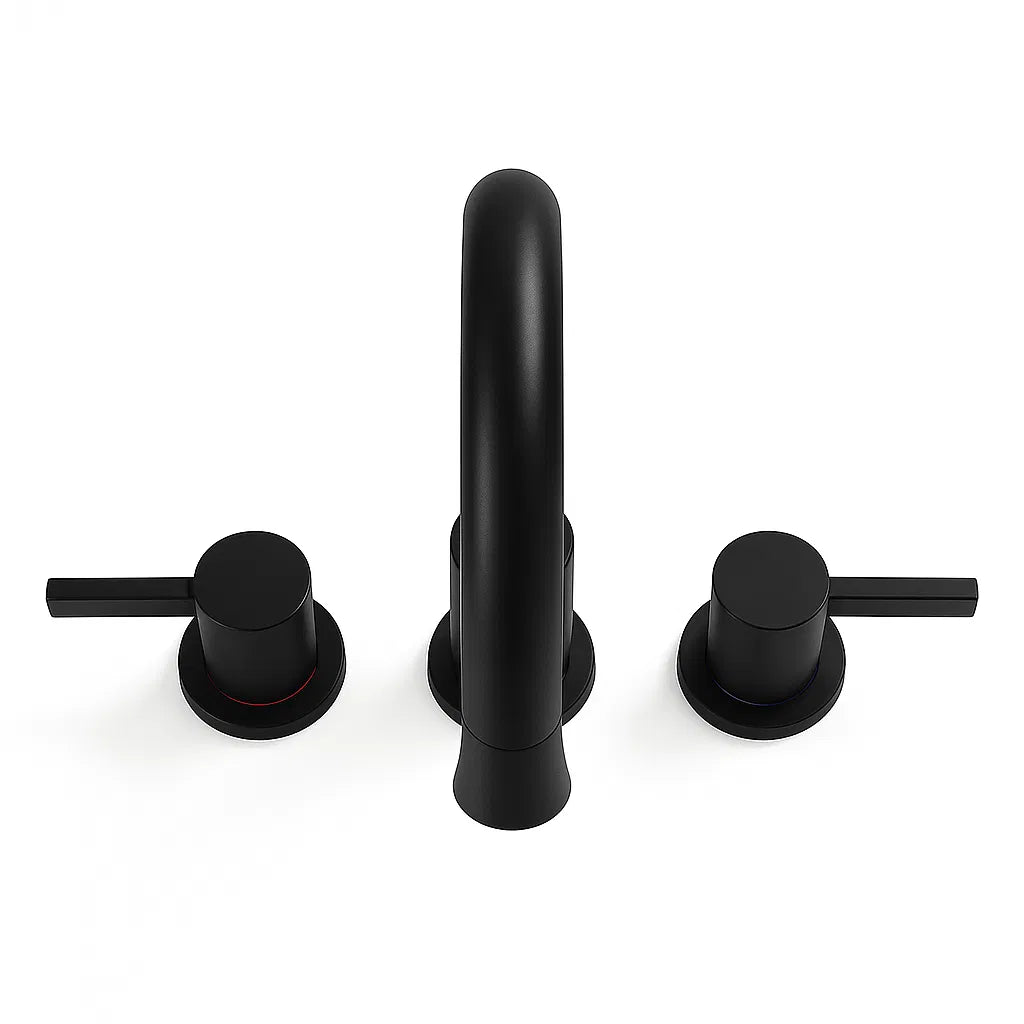Robinet de salle de bain large de 8 pouces