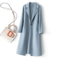 Robe en cachemire Femmes Laine mi-longueur Vêtements de dessus