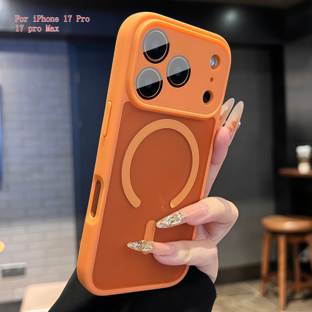 Magnetic Suction Skin-feel Semi-transparent Full Phone Case