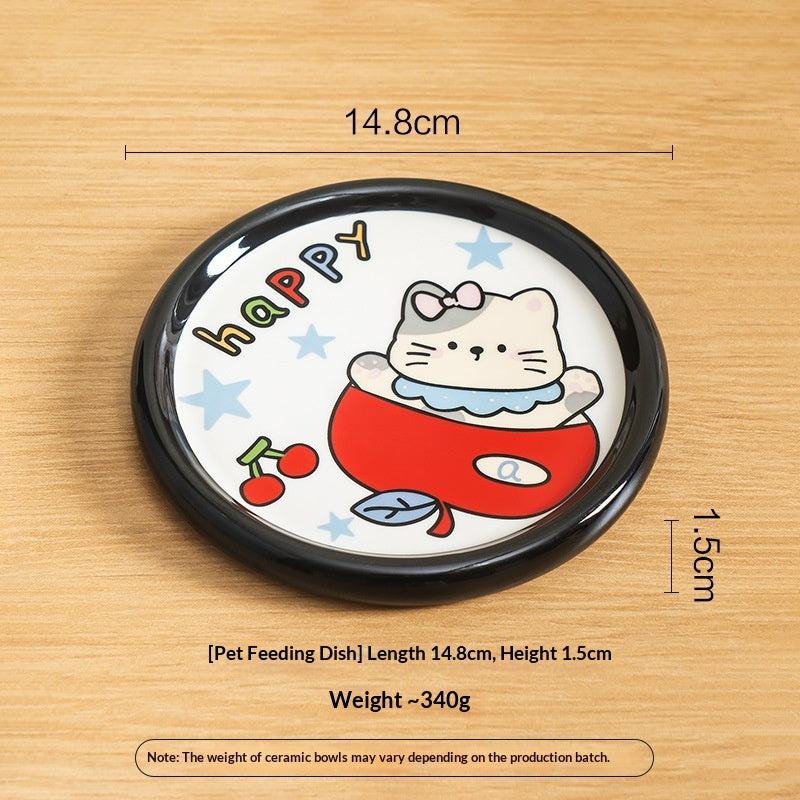 Cute Cartoon Ceramic Pet Bowl