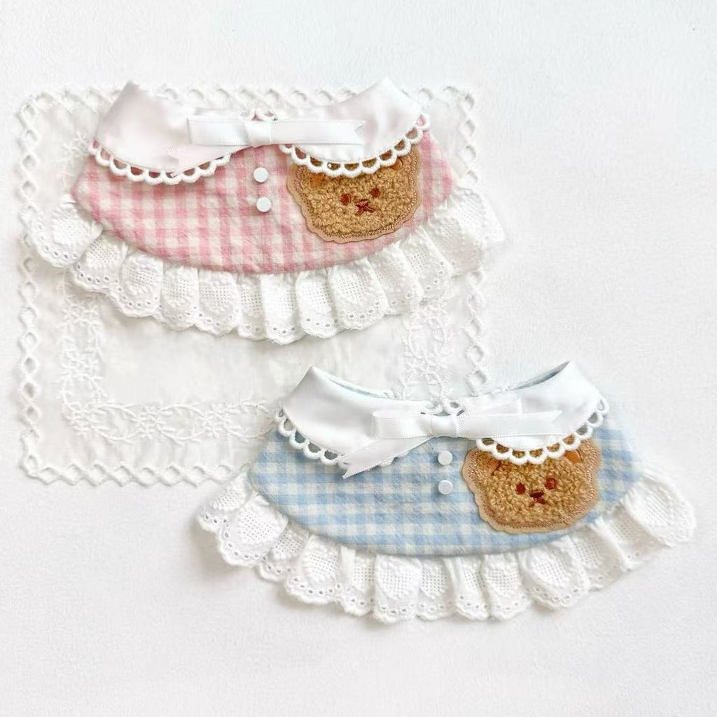 Tissu de dentelle de chat et de chien mignon