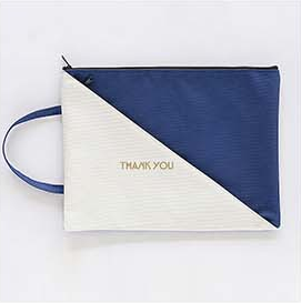 Étudiant Double couche Creative Test Sac de rangement en papier Zipper Sac à main Toile Waterproof Info