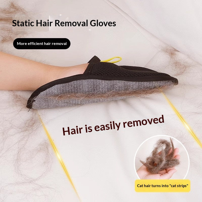 Five-Finger Pet Enlèvement statique des cheveux Gants Brosse à double action Enlever les cheveux Animaux nettoyants