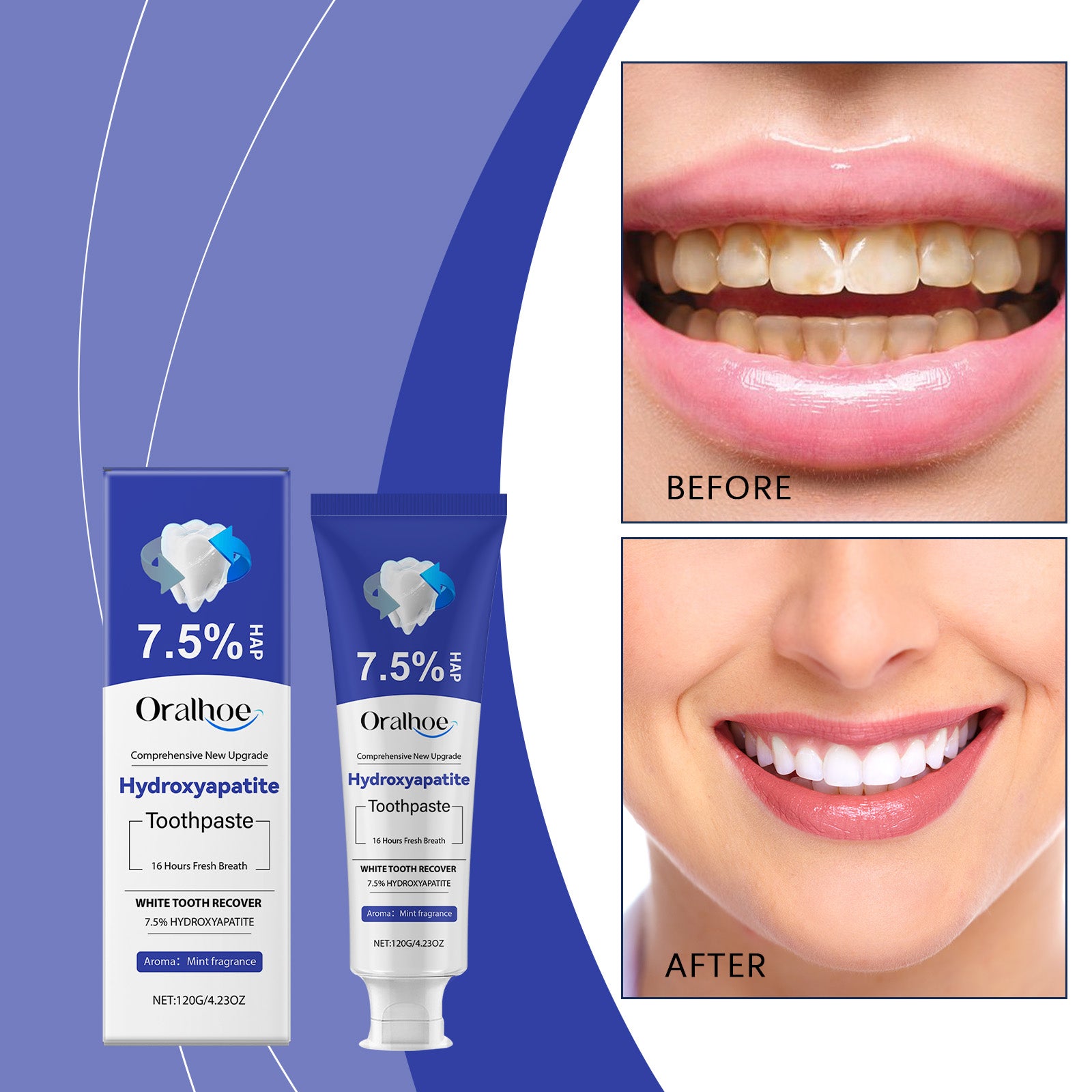 Blanchiment et réparation des dents Dentifrice 120g 1box
