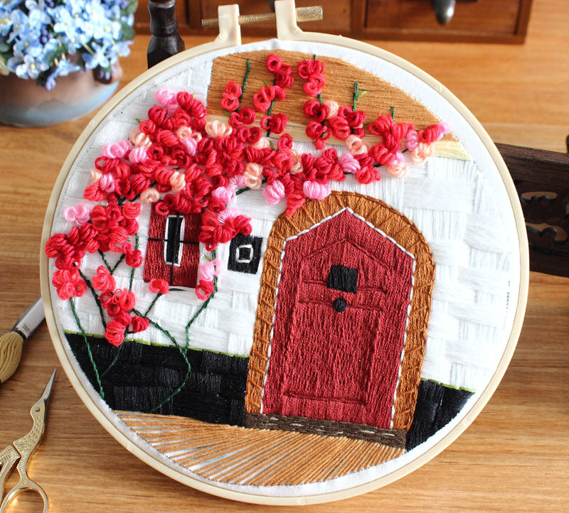Broderie artisanale Package de matériaux Paysage architectural spécial Courtyard Chunsheng K