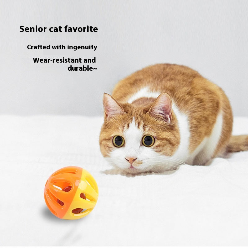 Jouet chat hamster totoro chiens et chats en plastique rond Hollow double couleur animal Bell