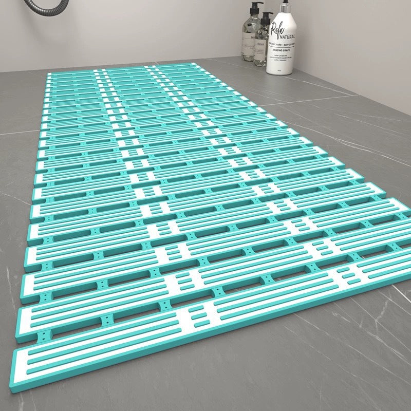 Tapis antidérapant pour salle de bains en bambou
