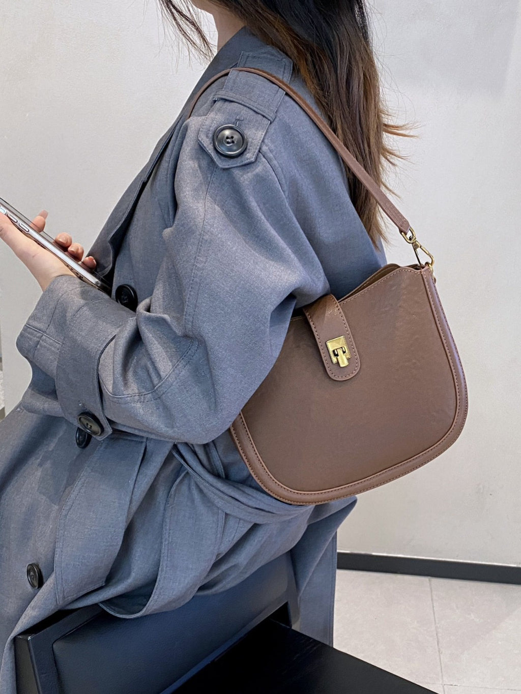 Minimaliste mode léger de luxe sac à main en cuir véritable sac à main polyvalent main Cowh