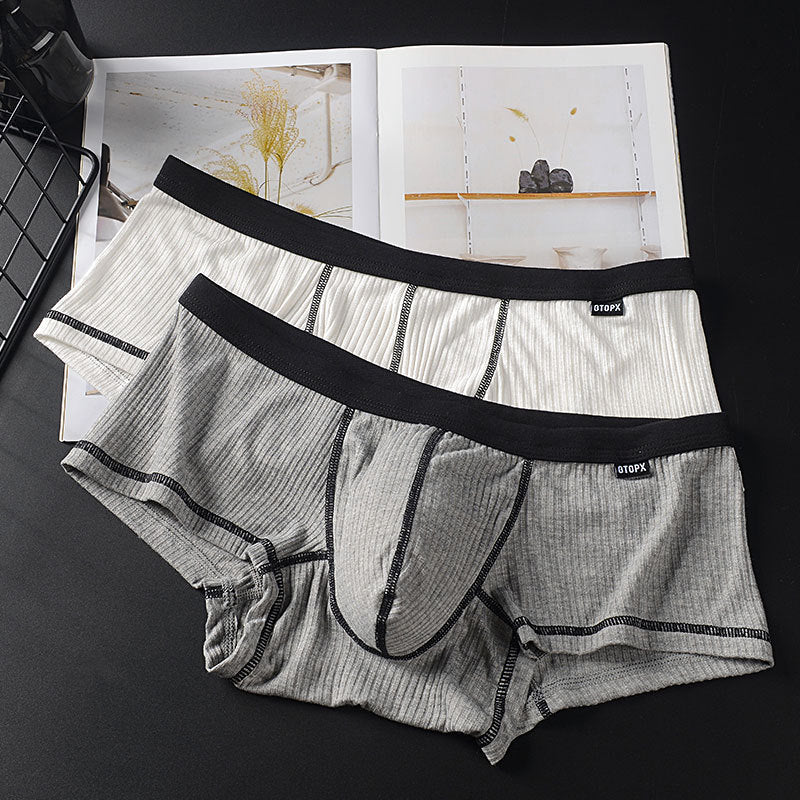 Sous-vêtements pour hommes minces respirant simple couche U Convex Boxer