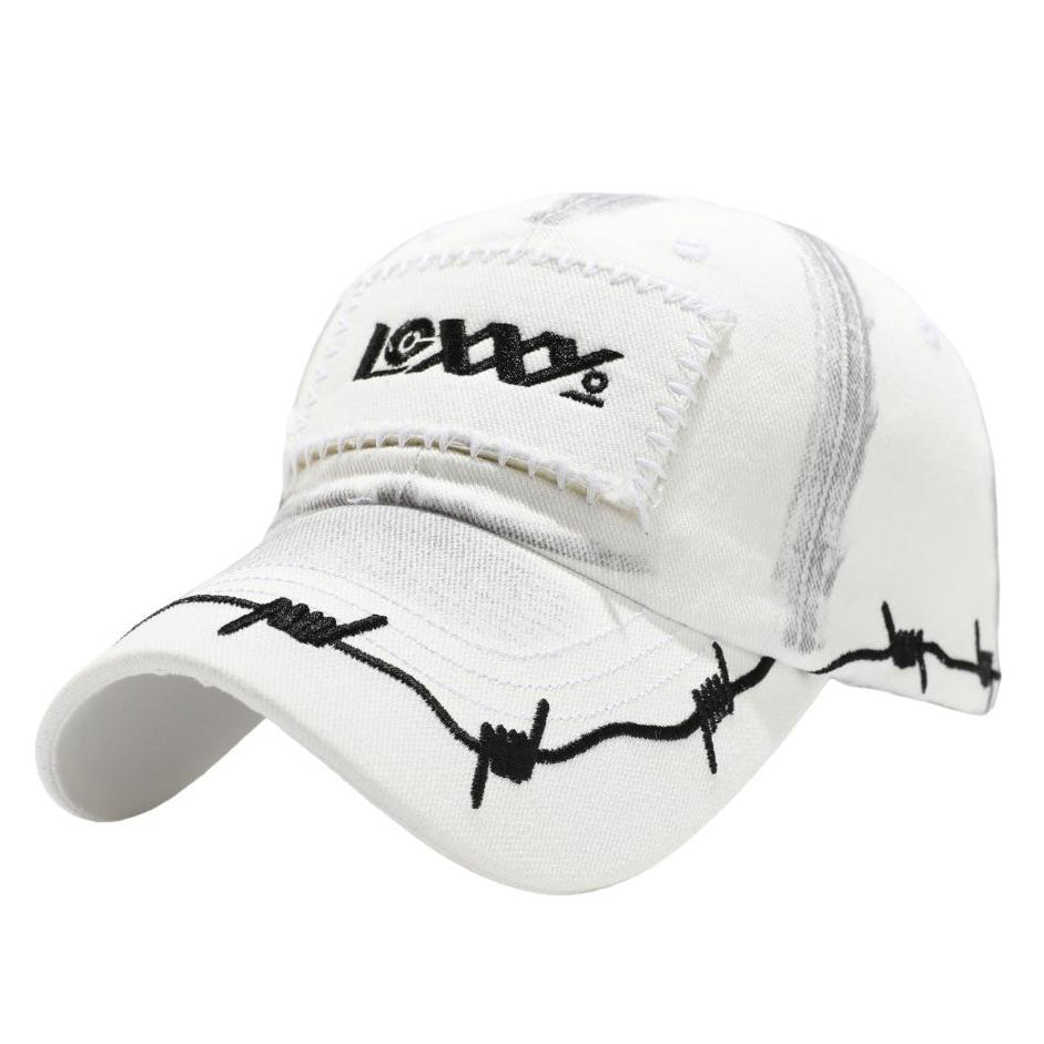 Le printemps et l'automne Trendy Vintage Casquettes de baseball en couleurs multiples avec bords en lettres