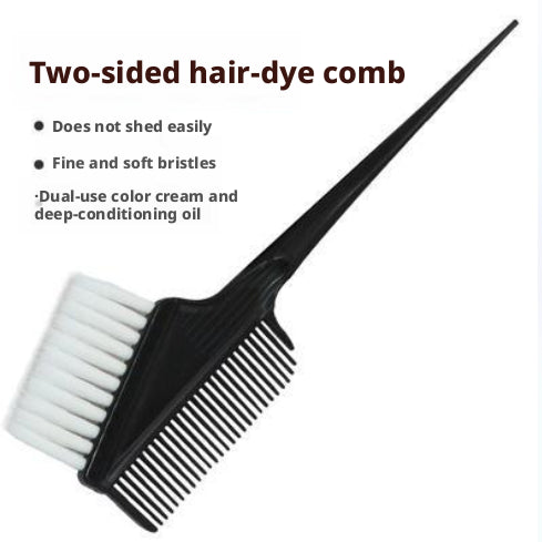 Teinture des cheveux brosse noir manche ronde-1 pack