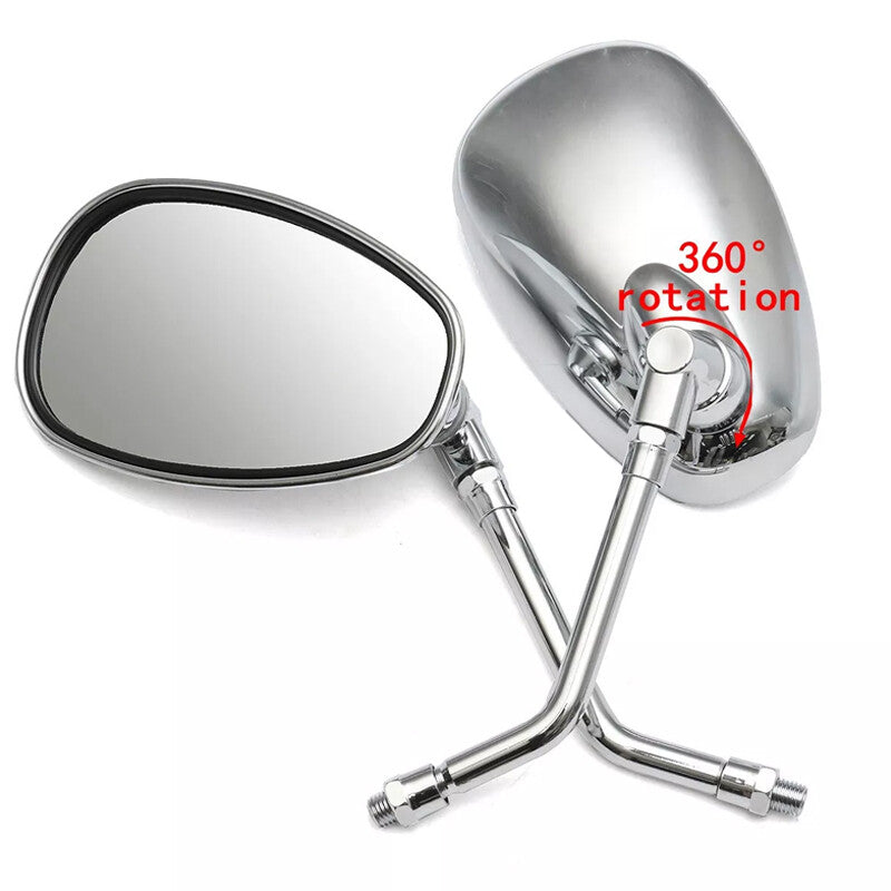 Paire 10mm Motorcycle Rearview Motorbike Motor Bike Rear View Side Wing Miroirs