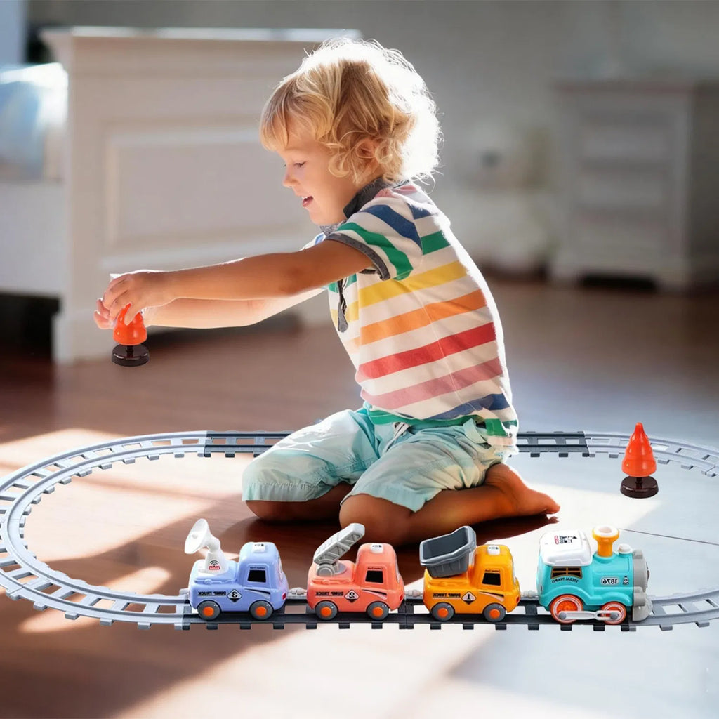 Ensemble de train électrique pour enfants avec télécommande - Jeu immersif avec sons de train authentiques