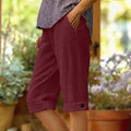 Coton et Linge de maison pour femmes, short lombaire avec ourlet et poches