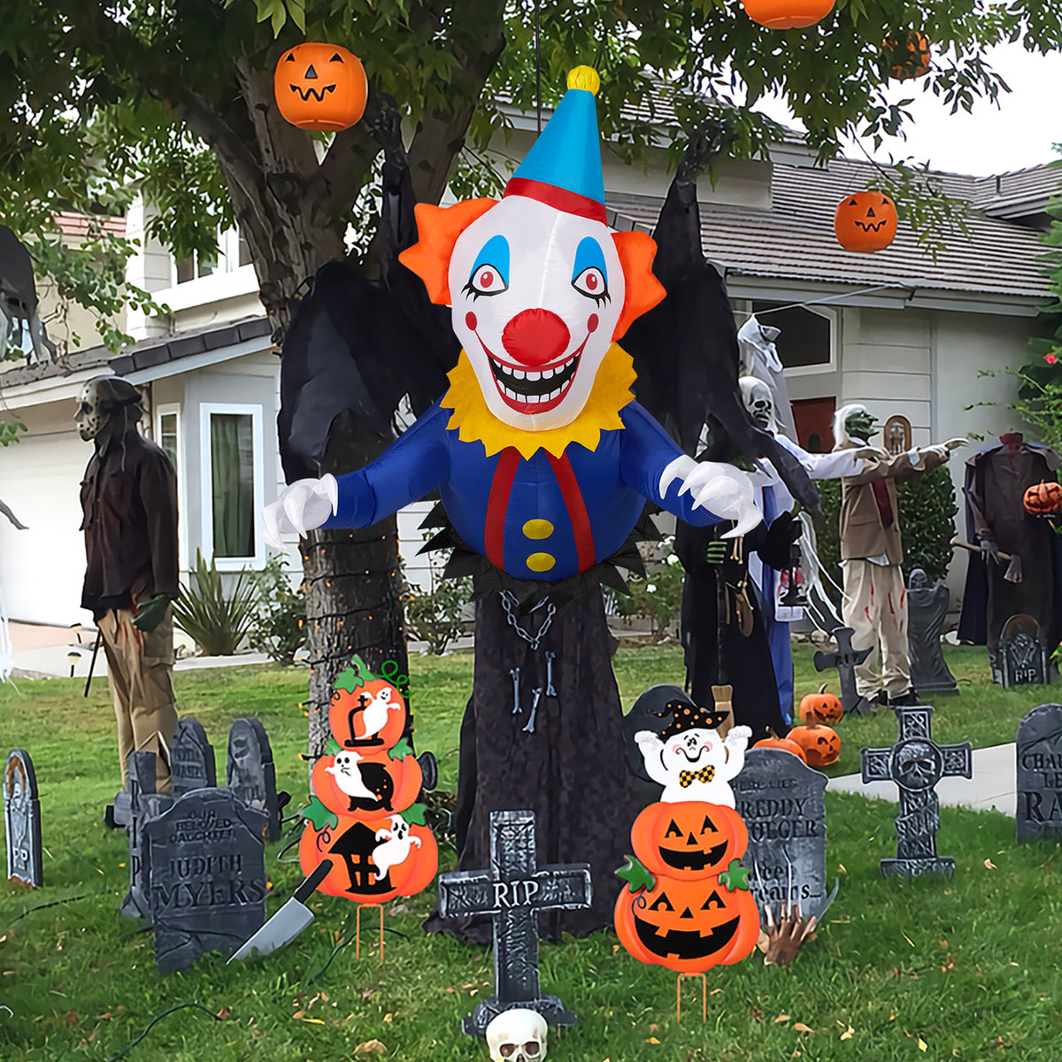 Remplacer 82852062 3.3 FT Clown gonflable d'Halloween cassé de la fenêtre extérieure Decoratio