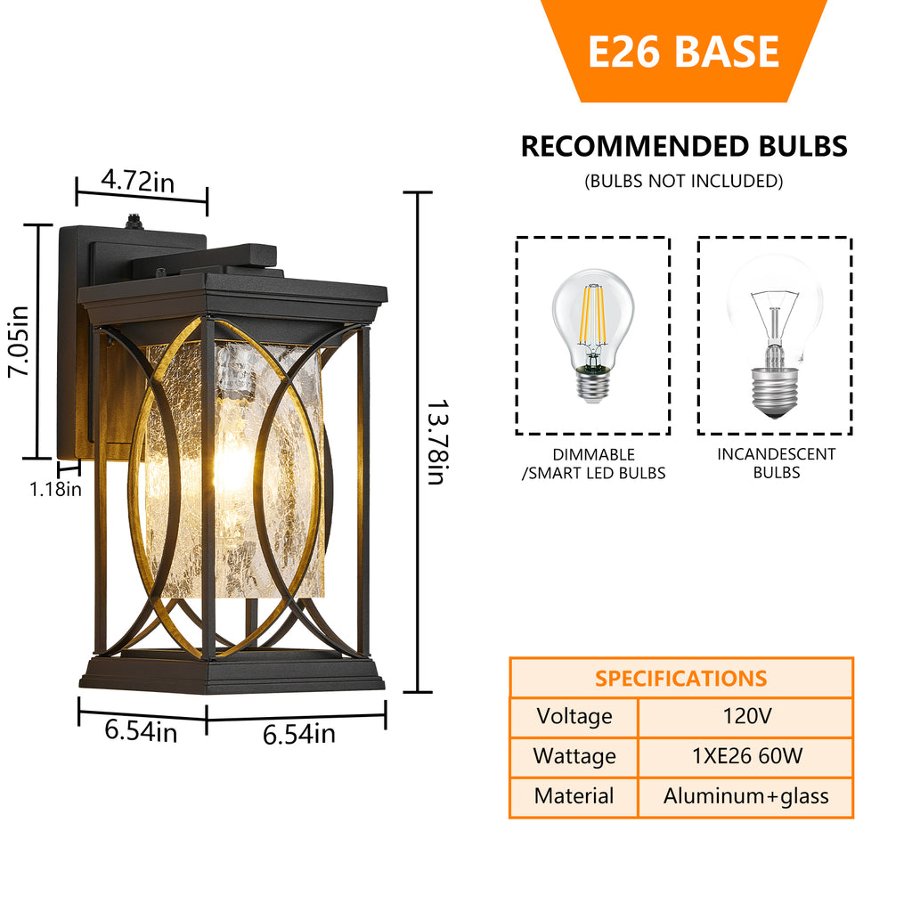 Oil Rubbed Bronze Porch Light Dusk to Dawn Outdoor Wall Lantern Small Modern Outdoor Light