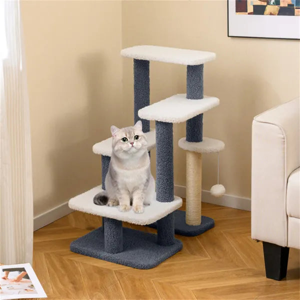 2-in-1 Cat Stairs & Tree with Sisal Scratching Post