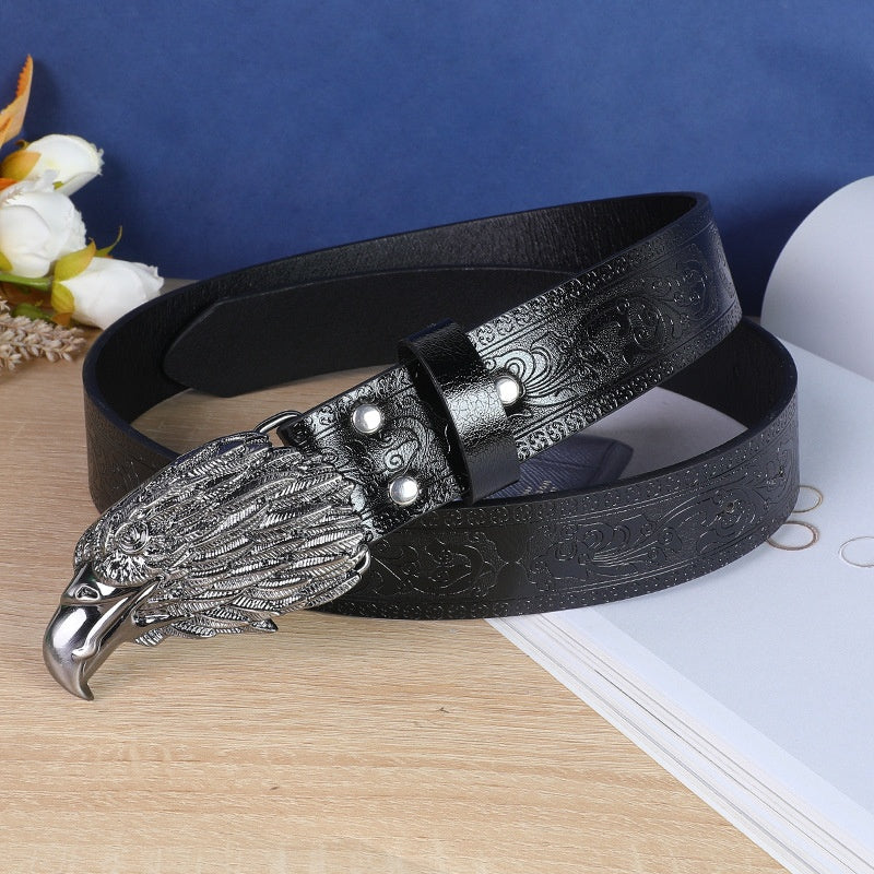 Ceinture de vache boucle tête hommes