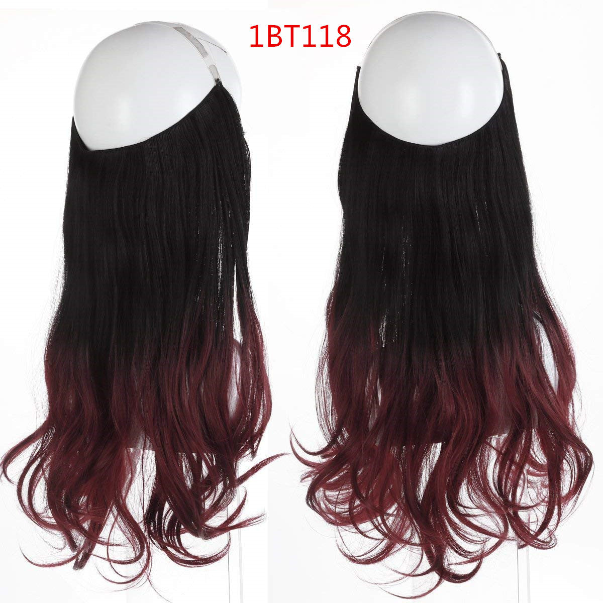 Ligne de pêche pour femmes Grande vague Multicolore Gradient Hair Extensions