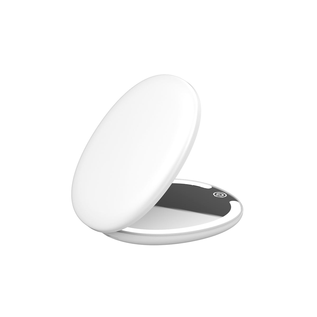 Rétroviseur de maquillage portatif à double pliage LED portatif