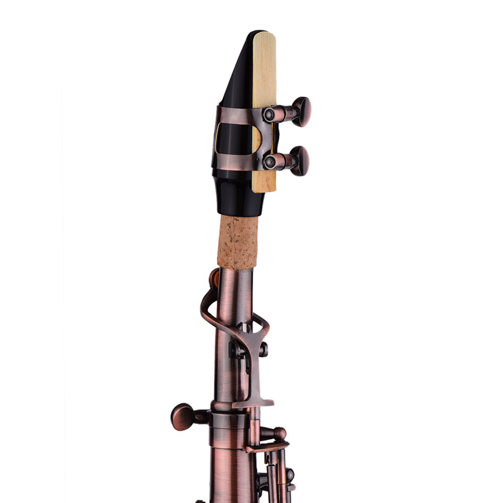 Laiton Professionnel Droit Bb Soprano Saxophone Ni Plaqued Sax Woodwind Instrument Carve P