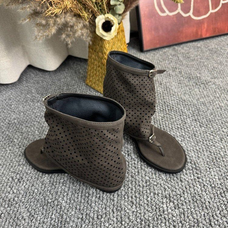 Plateforme de string pour femmes Bottes Gladiator Ankle