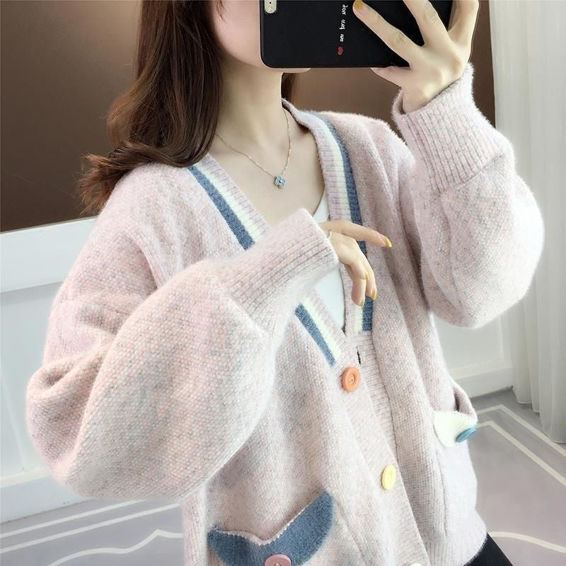 Chandails pour vêtements de dessus enroulés pour femmes avec des poches de couleur contrastée