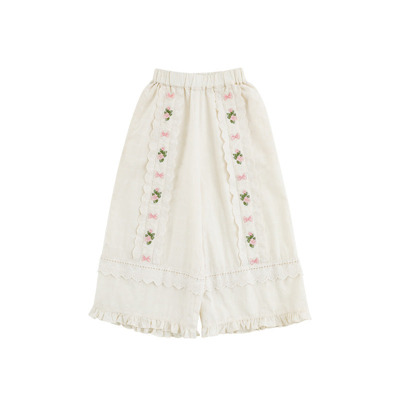 Ensemble de pantalons brodés pour bébés filles
