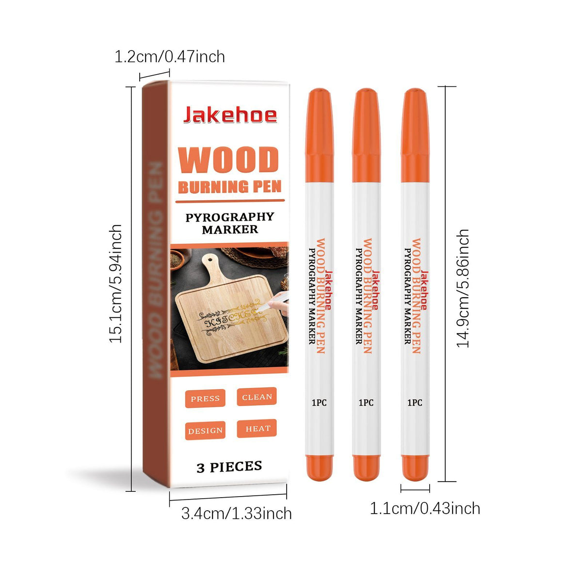 JAKEHOE Ensemble de marqueurs d'artisanat en bois