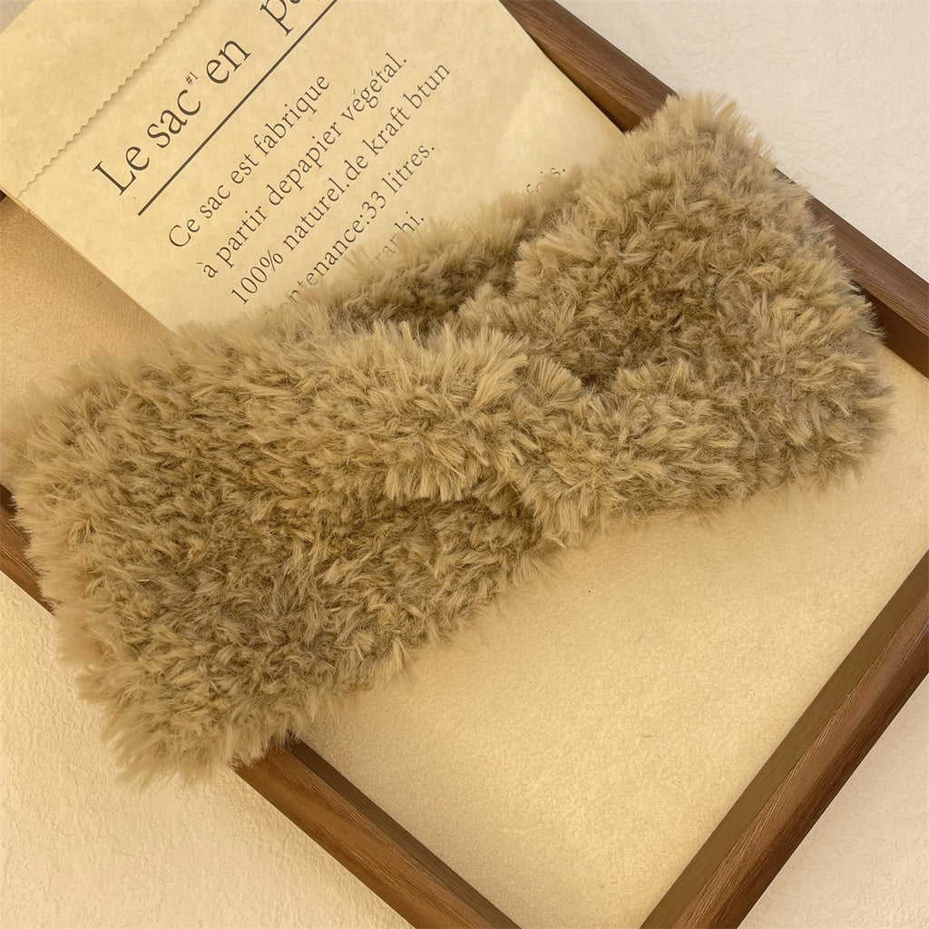 En peluche large bande de cheveux chaud épais pour les femmes