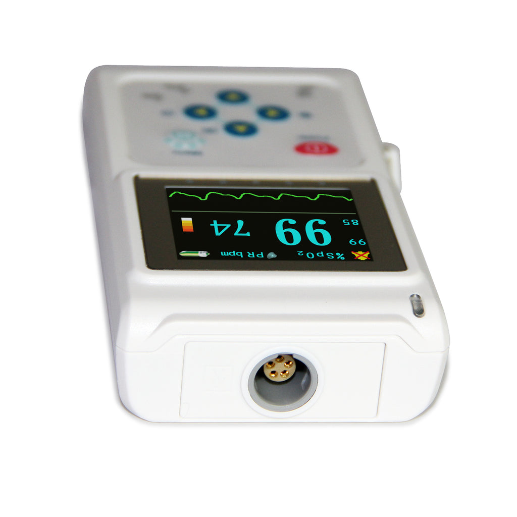 FEP Vétérinaire Oximètre pulseur SPO2 Moniteur de taux d'impulsions Tongue d'oreille Sonde PC SW
