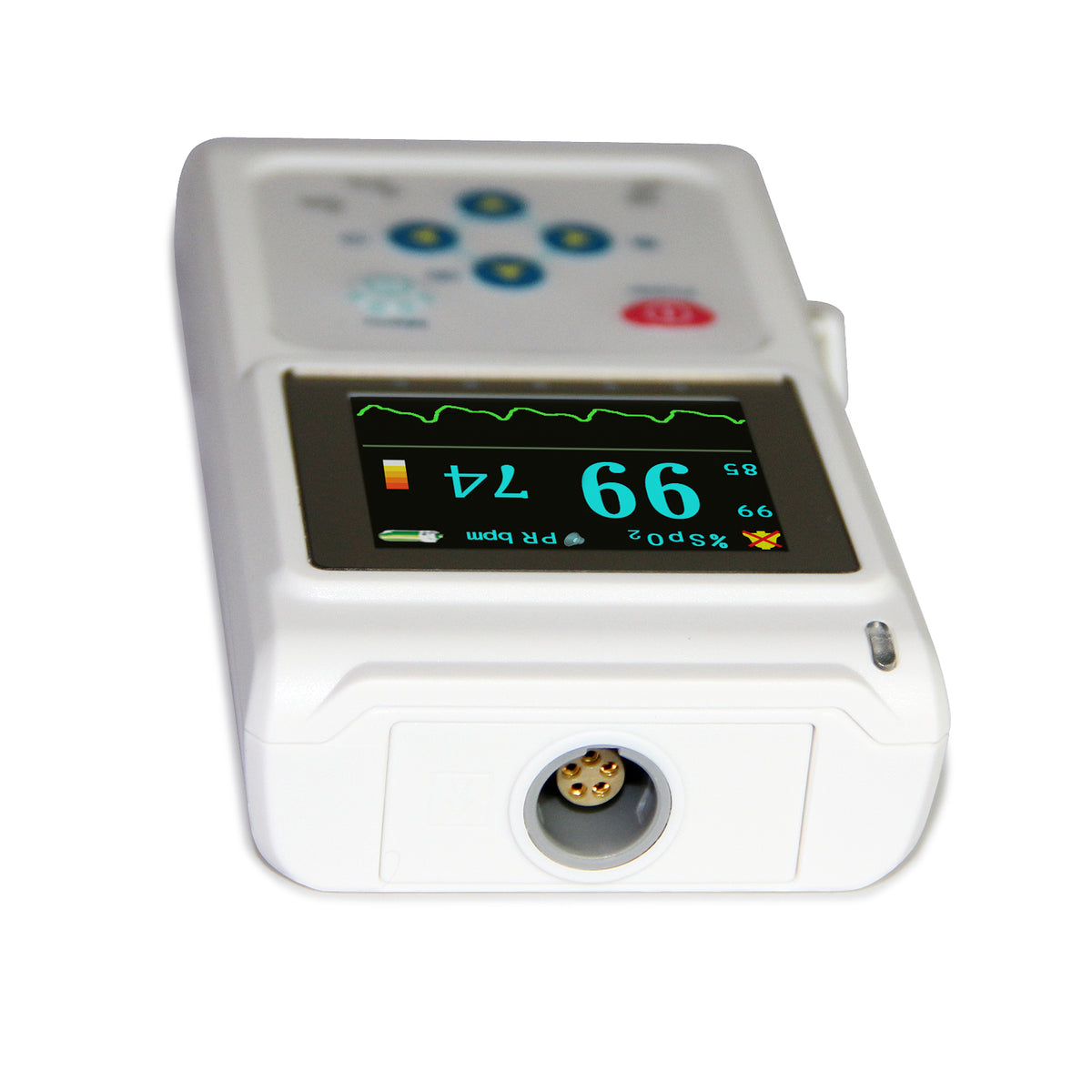 FEP Vétérinaire Oximètre pulseur SPO2 Moniteur de taux d'impulsions Tongue d'oreille Sonde PC SW