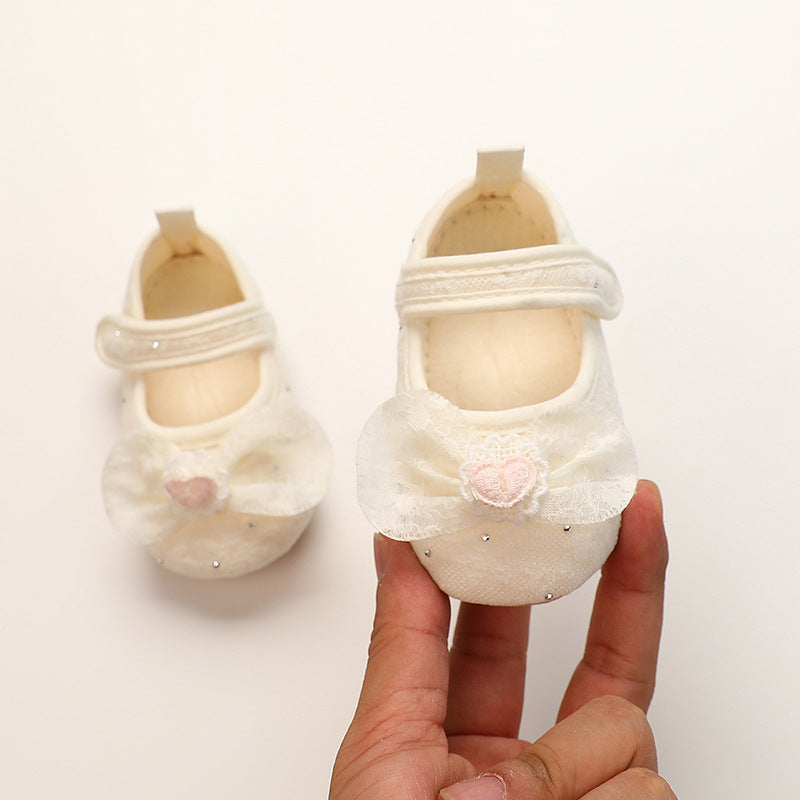 Bow Bébé Princesse Chaussures Non-dérapant Soft Bottom