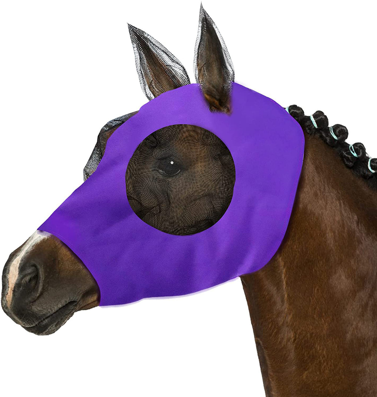 Masque de protection visage cheval respirant et élastique