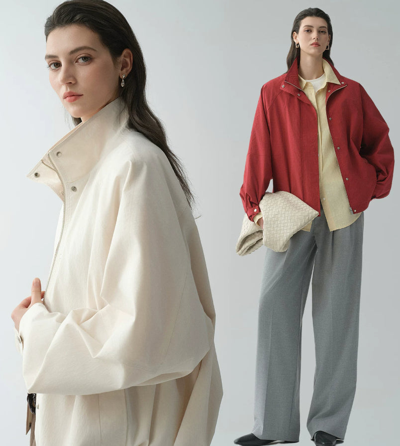 Support Collar Workwear Red Jacket