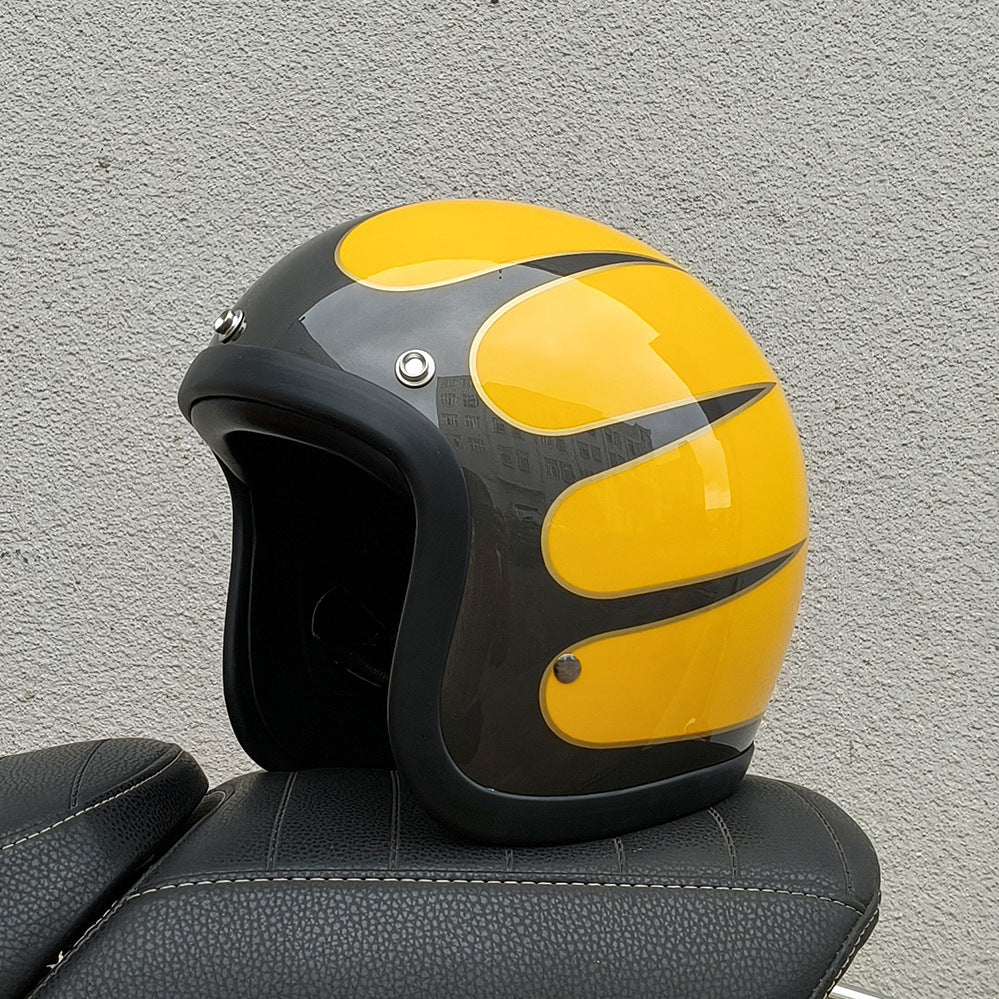 Casque Half Casque Retro Casque de moto FRP